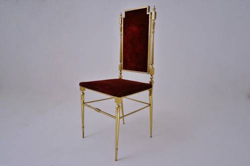 Neoclassical brass chair, 1950`s ca, French